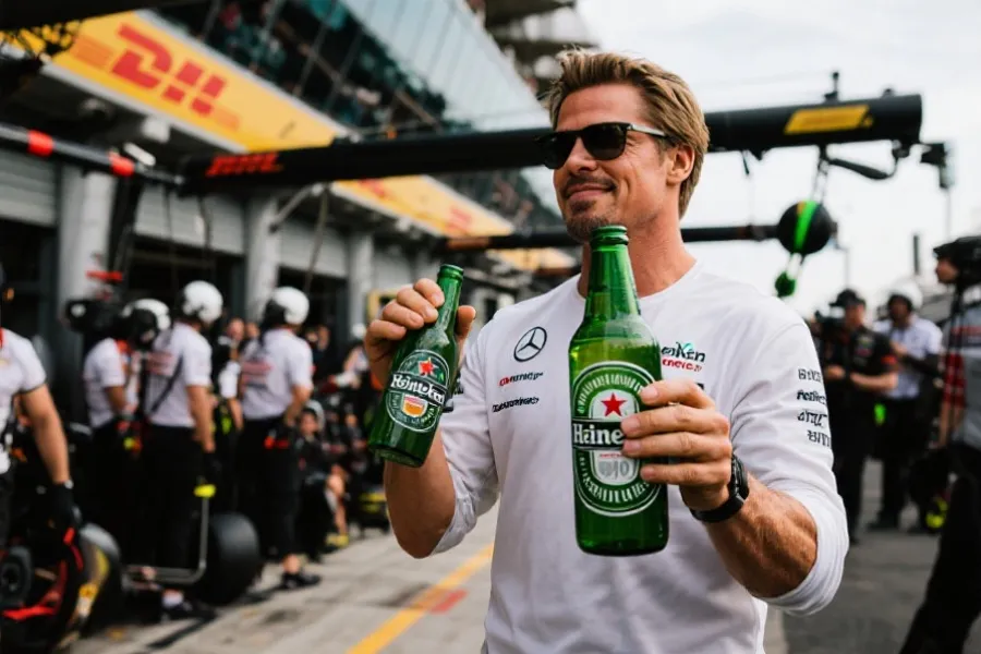 无酒精的激情：布拉德·皮特点燃F1夏日银幕，Heineken 0.0引领自由新风潮
